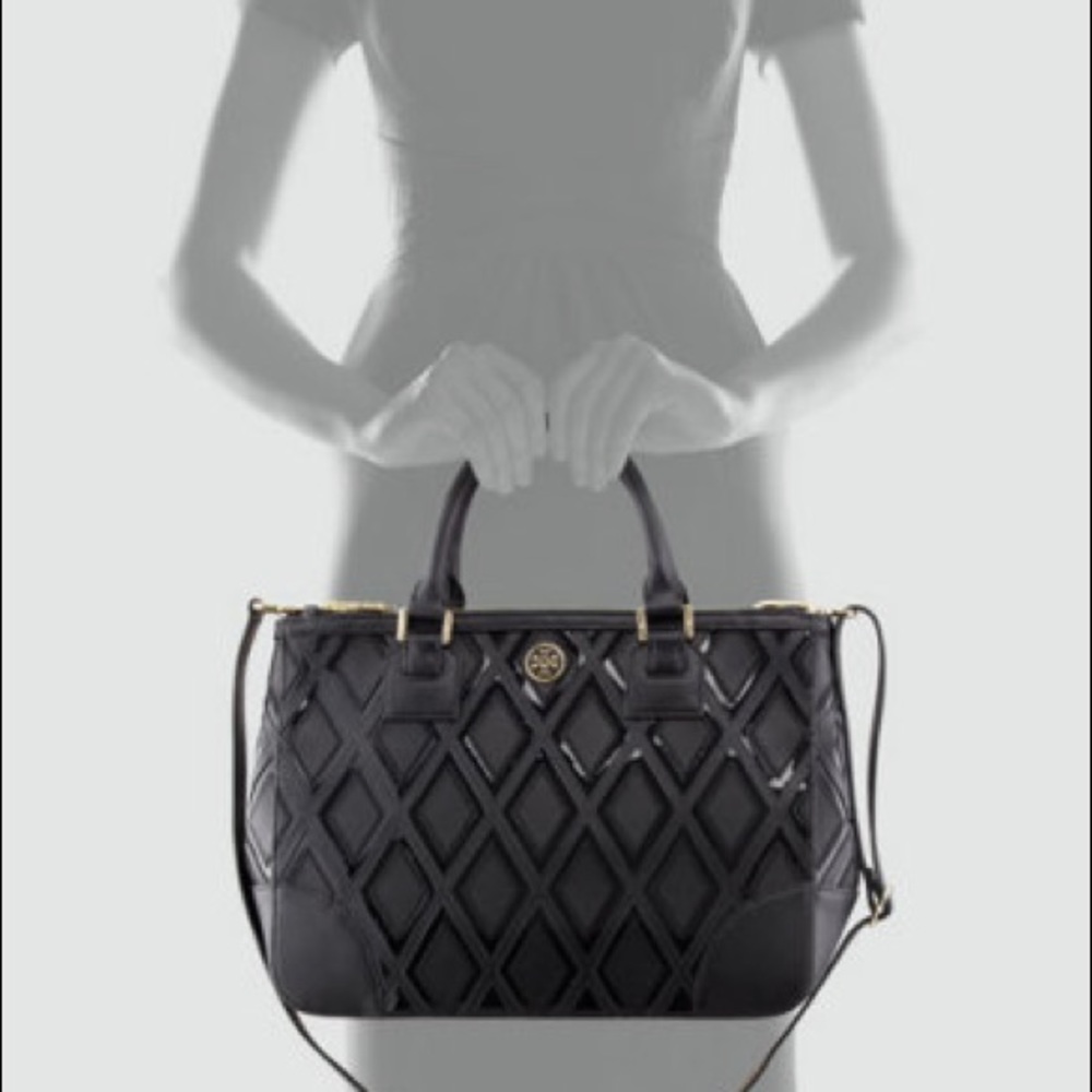 Tory Burch Robinson Patchwork Double Zip Purse - Picture 3 of 6